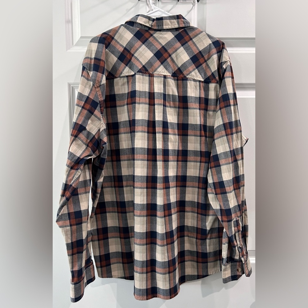 Ruff Hewn Long Sleeve Plaid Button Front Shirt XXL Western Rodeo Cowboy Grunge - Picture 2 of 9